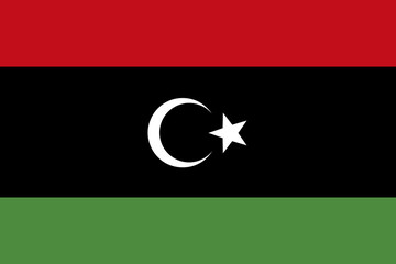 libia flag - obrazy, fototapety, plakaty