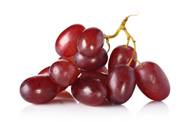 Cluster of red grapes