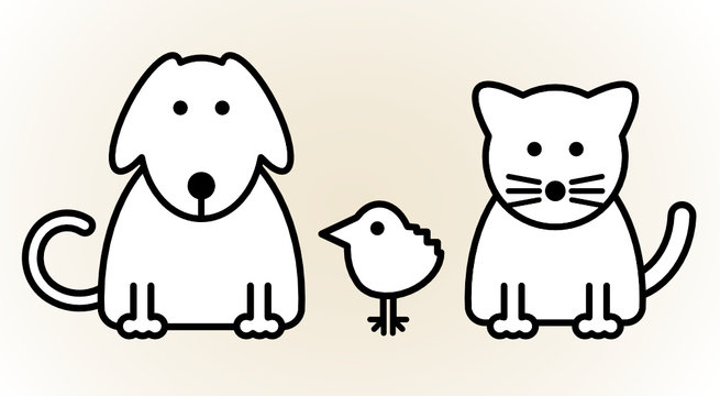 Pets, vector illustration
