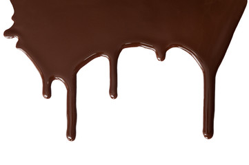 Melted chocolate dripping