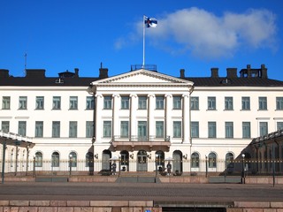 Fototapeta na wymiar Pałac Prezydencki w Helsinkach