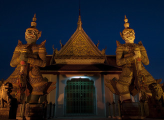 gate keeper of Wat Arun in Bangkok, Thailand