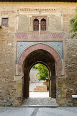 Gateway inside the Alhambra, Granada, Spain