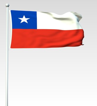 040 - Flagge von Chile - Render