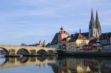 Fototapeta premium Old Town of Regensburg, Germany