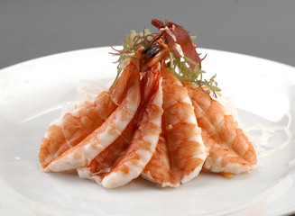 appetizer shrimp sashimi