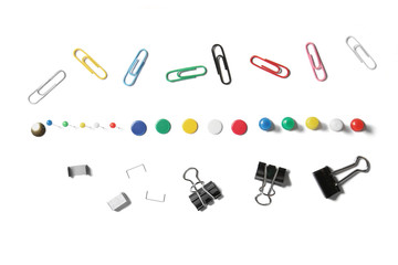 Collection of stationary isolated on white