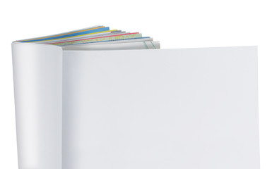 blank page of magazine