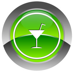 Cocktail glossy icon