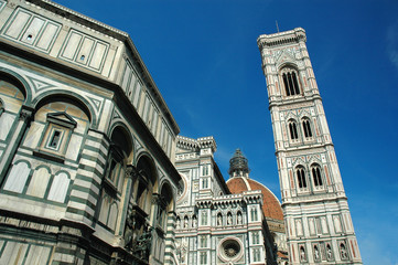 Cathedral and Baptistry in Florence Tuscany Italy
