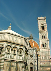 Fototapeta na wymiar Katedra i Baptysterium we Florencji Toskanii Włoszech