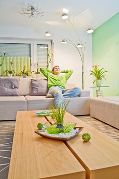 Entspannung im Wohnzimmer