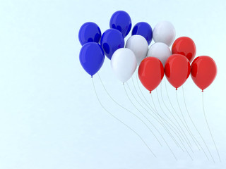 Fototapeta na wymiar blu white and red ballon