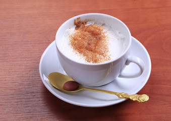 Coffee and steamed milk
