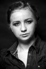 Fototapeta premium portrait of young beautiful woman