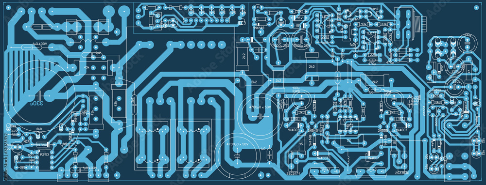 Wall mural circuit board