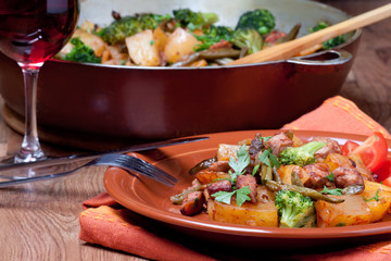 plate of stir fried vegetables