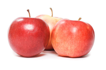 Red apple isolated on the white background