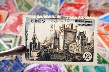 timbres - Uzès - philatélie France