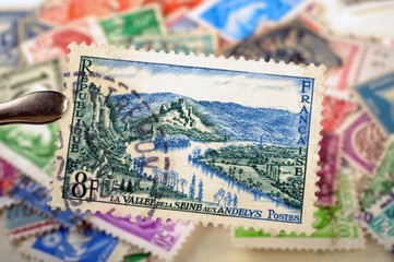 timbres - La Vallée de la Seine aux Andelys - philatélie France