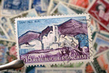 timbres - Saint Paul  A M - philatélie France