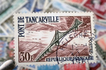 timbres - Pont de Tancarville - philatélie France