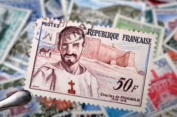 timbres - Charles De Foucauld - philatélie France