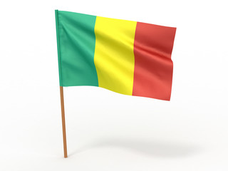 flag fluttering in the wind. Guinea