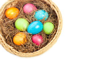 Basket with Easter eggs