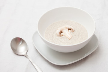 Bowl of mushroom soup