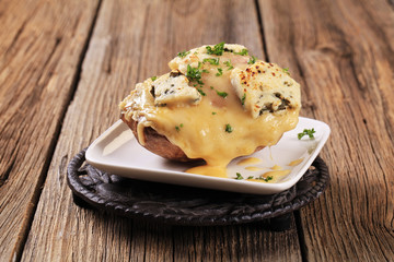 Double cheese twice baked potato