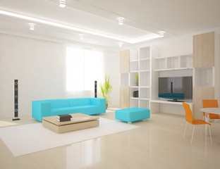 white modern room