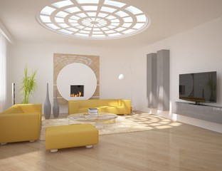 white modern room