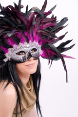 femme au regard masqué