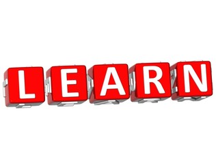 Fototapeta premium Learn Cube text