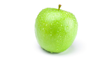 apple with water drops isolated on white