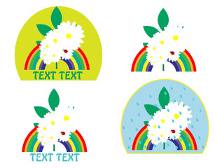 logo with a rainbow vector