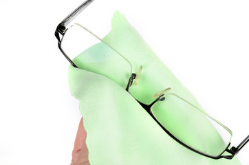 cleaning glasses