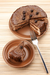 Homemade chocolate cake