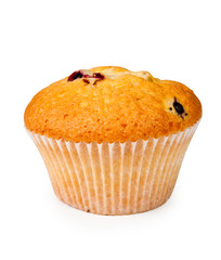 Fruitcake isolated on a white background