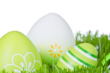 easter eggs in grass