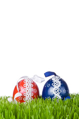 easter eggs in grass