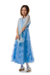 Nice girl in blue dress