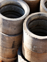 Pipes  cement   stack   warehouse