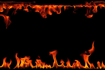 Burning flames abstract background