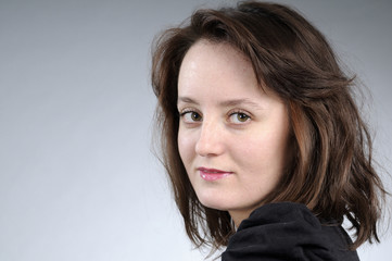 young woman studio portrait