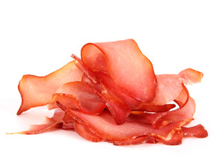 Slices of ham isolated