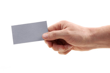 visit card in man's hand