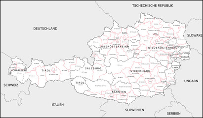 Österreich, Bundesland, Bezirk
