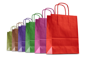 colored shopping bags